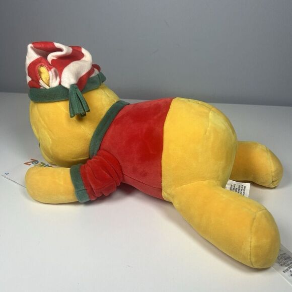 2022 Disney Parks Holiday Christmas Cuddleez Winnie The Pooh 13” Plush New - Picture 5 of 8